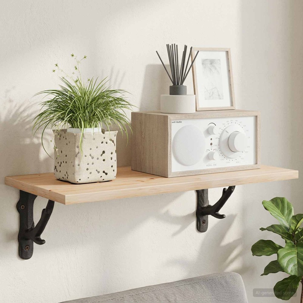 vidaXL Hyllkonsoler 2 st Svart 14 x 14 x 4 cm Stål