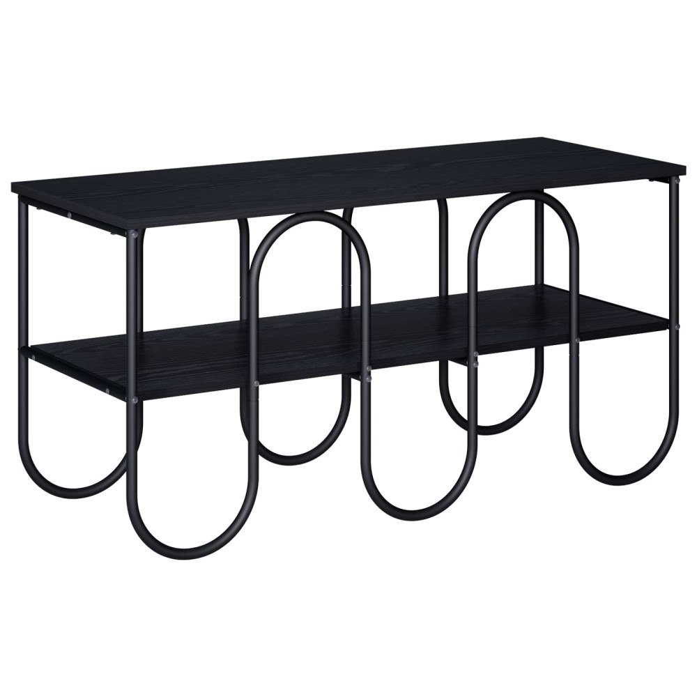 vidaXL TV-bänk 100 x 40 x 50 cm Svart ek Konstruerat trä