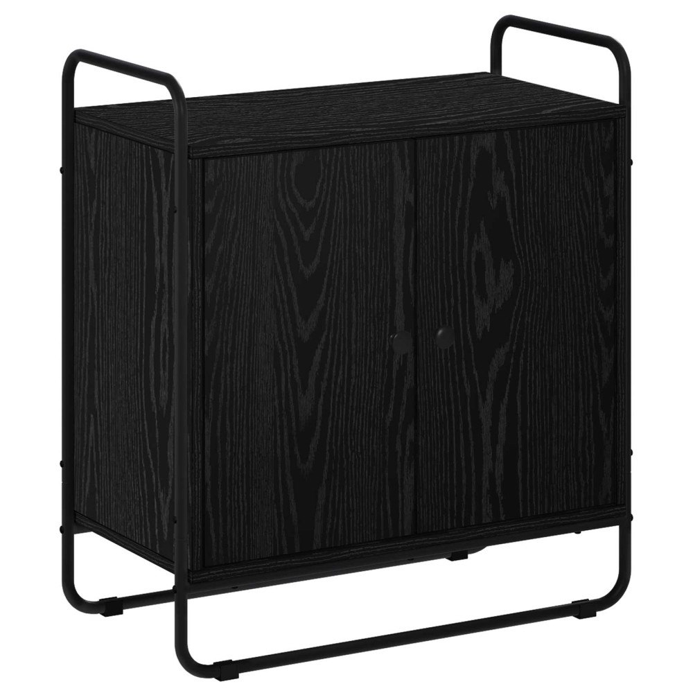 vidaXL Sideboard Svart ek 68 x 35 x 75 cm Konstruerat trä