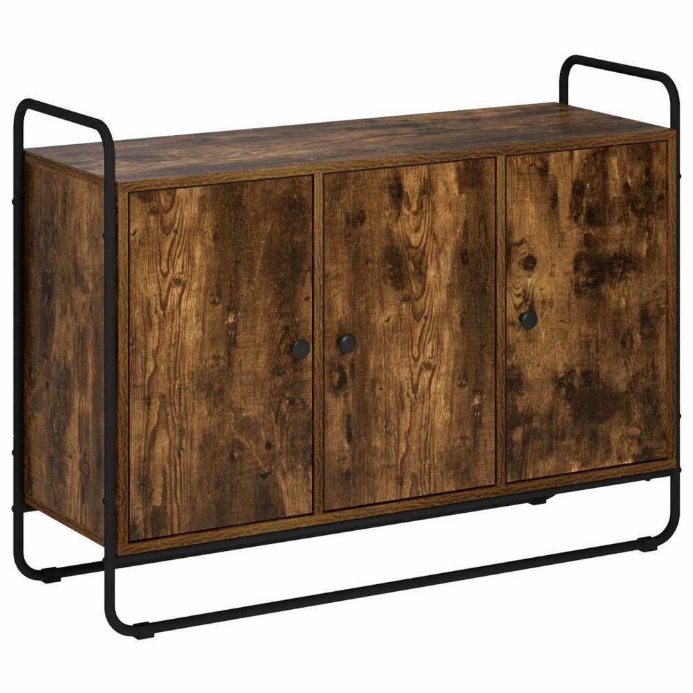 vidaXL Sideboard Rökt ek 102 x 35 x 75 cm Konstruerat trä