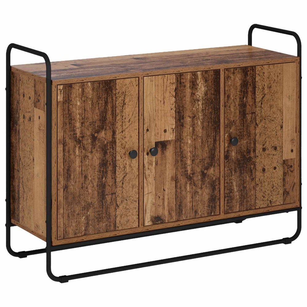 vidaXL Sideboard Gammalt trä 102 x 35 x 75 cm Konstruerat trä