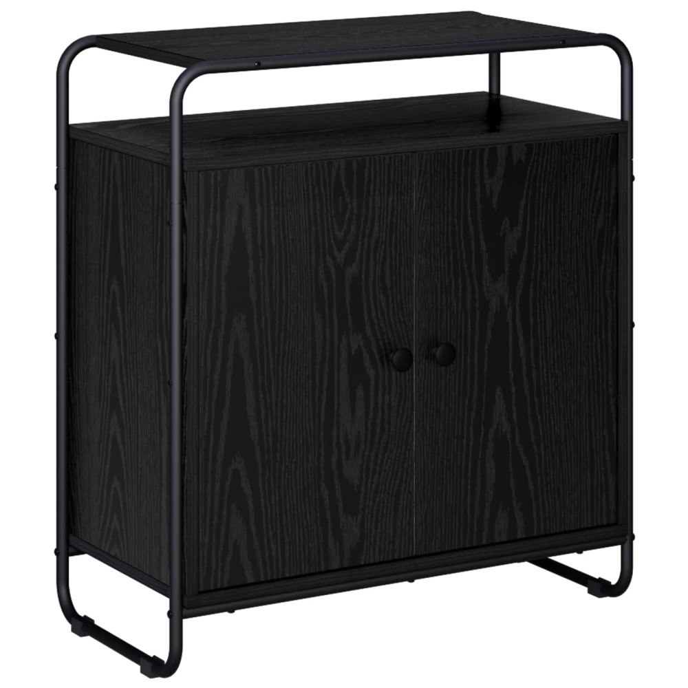 vidaXL Sideboard Svart ek 68 x 35 x 75 cm Konstruerat trä