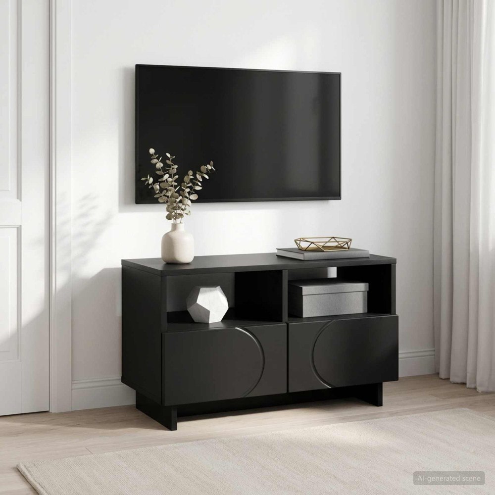 vidaXL TV-bänk 60 x 34,5 x 40 cm Svart Konstruerat trä