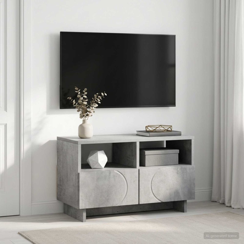 vidaXL TV-bänk 60 x 34,5 x 40 cm Betonggrå Konstruerat trä