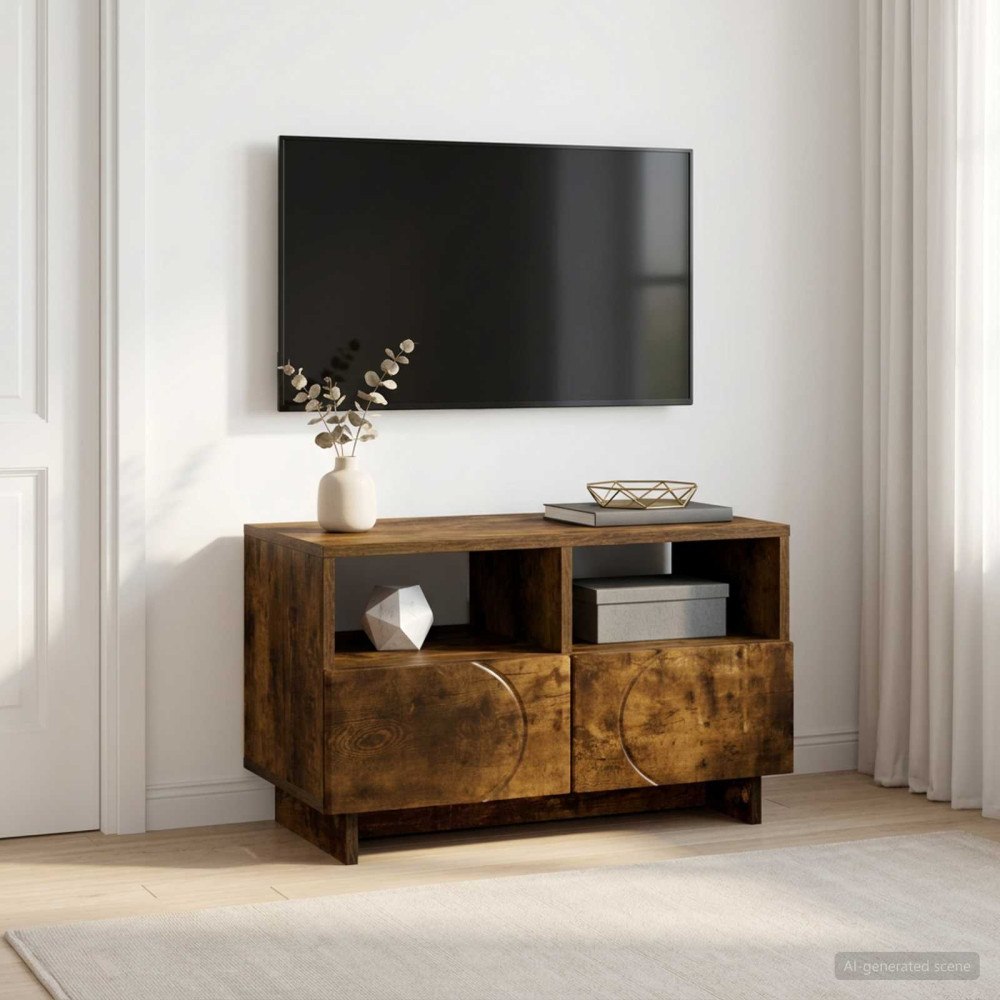 vidaXL TV-bänk 60 x 34,5 x 40 cm Rökt ek Konstruerat trä