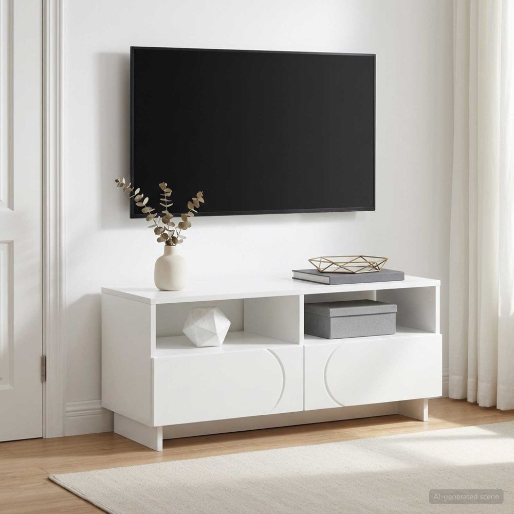 vidaXL TV-bänk 90 x 34.5 x 40 cm Vit Konstruerat trä