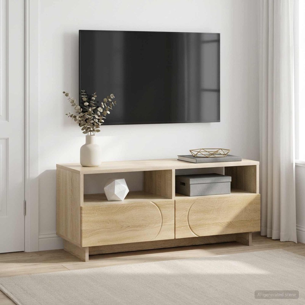 vidaXL TV-bänk 90 x 34.5 x 40 cm Sonoma-ek Konstruerat trä