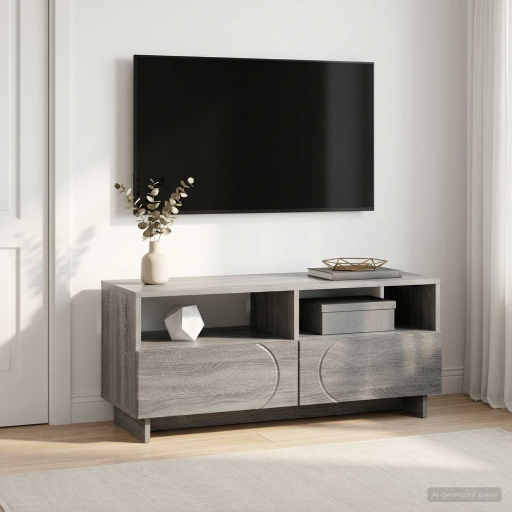 vidaXL TV-bänk 90 x 34.5 x 40 cm Grå Sonoma Konstruerat trä
