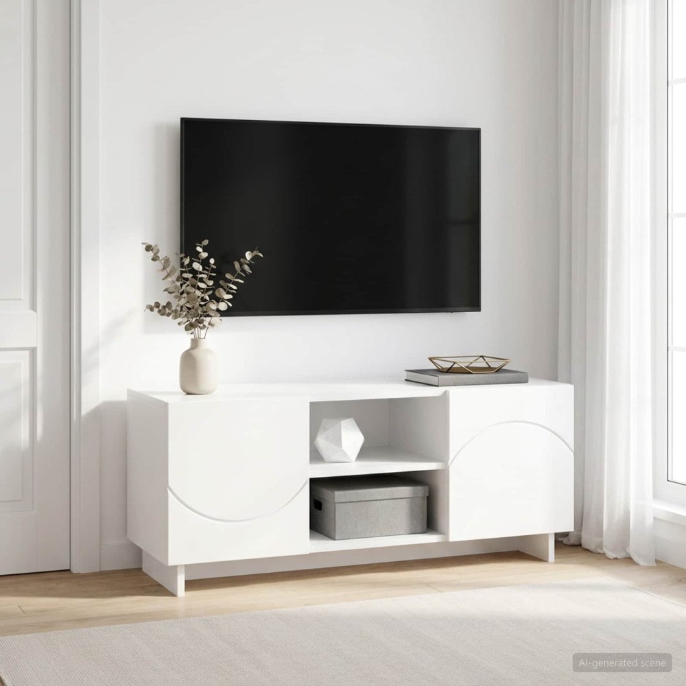 vidaXL TV-bänk 90 x 34.5 x 40 cm Vit Konstruerat trä