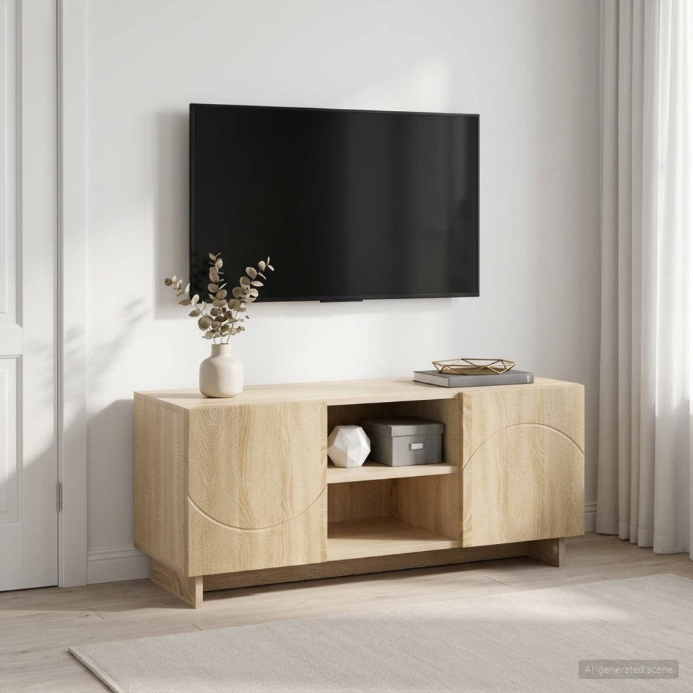 vidaXL TV-bänk 90 x 34.5 x 40 cm Sonoma-ek Konstruerat trä