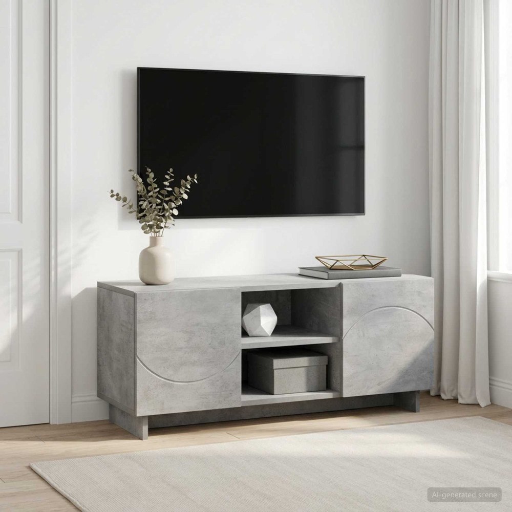 vidaXL TV-bänk 90 x 34.5 x 40 cm Betonggrå Konstruerat trä