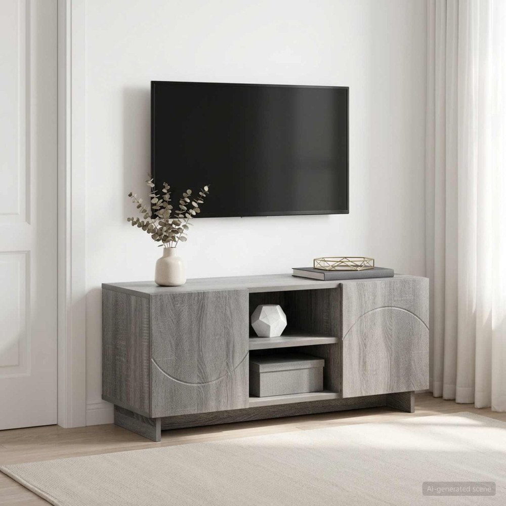 vidaXL TV-bänk 90 x 34.5 x 40 cm Grå Sonoma Konstruerat trä