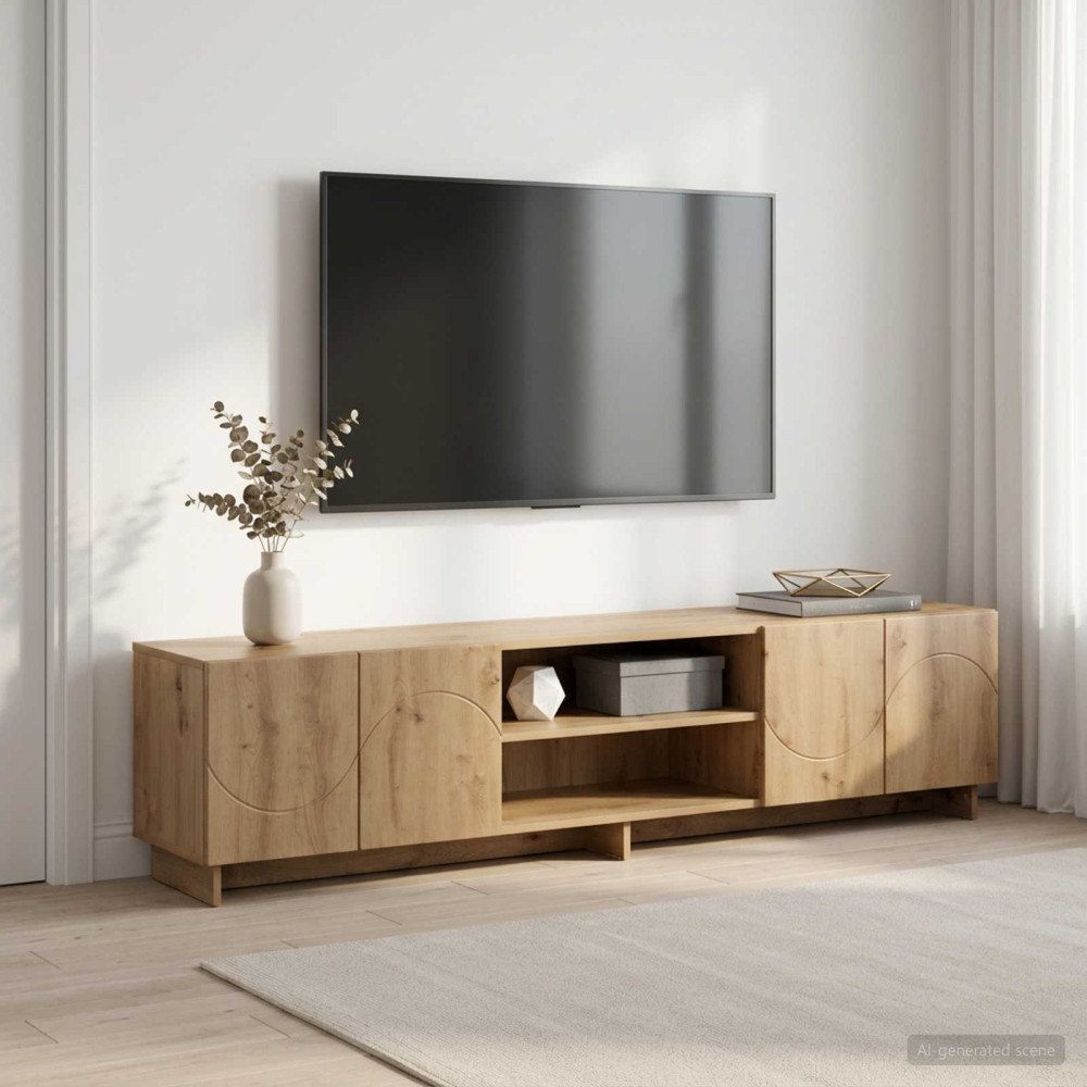 vidaXL TV-bänk 180 x 34,5 x 40 cm Artisan-ek Konstruerat trä