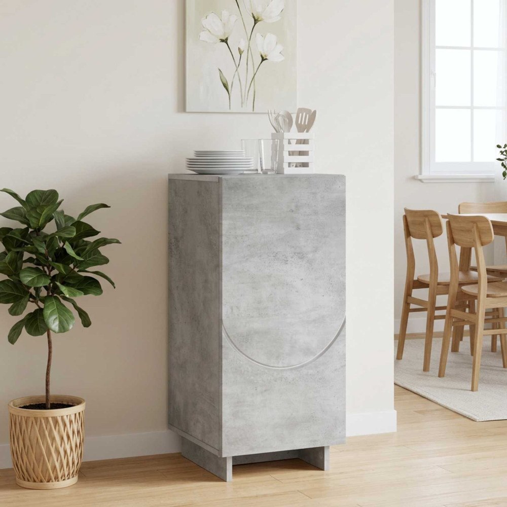 vidaXL Skänk Betonggrå 33,5 x 34,5 x 75 cm Konstruerat trä