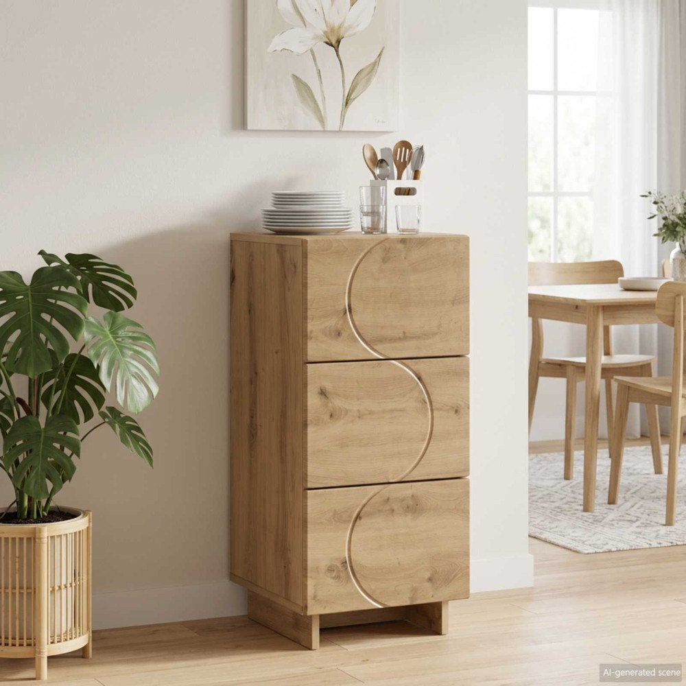 vidaXL Sideboard Artisan-ek 33,5 x 34,5 x 75 cm Konstruerat trä