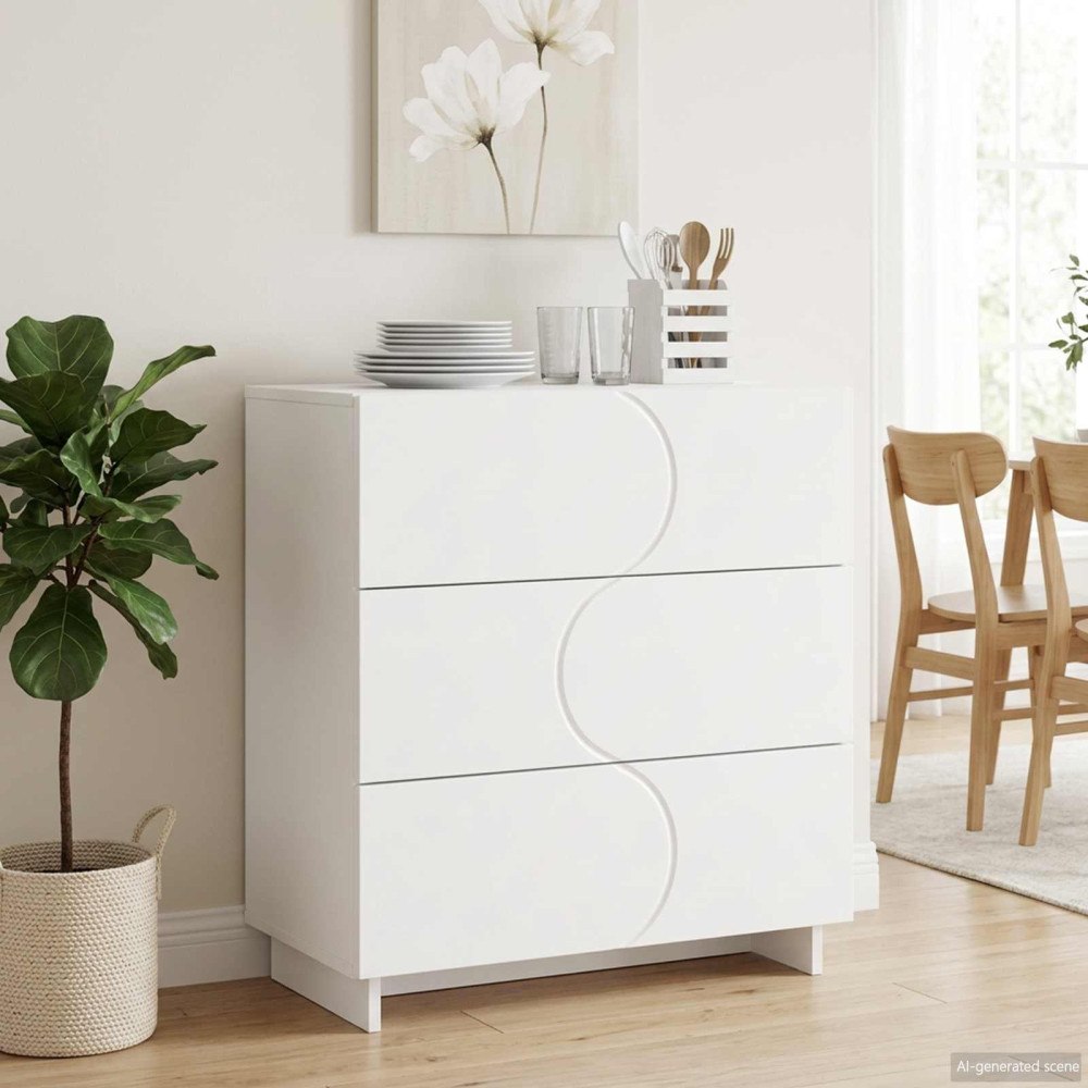vidaXL Sideboard Vit 70 x 38 x 75 cm Konstruerat trä