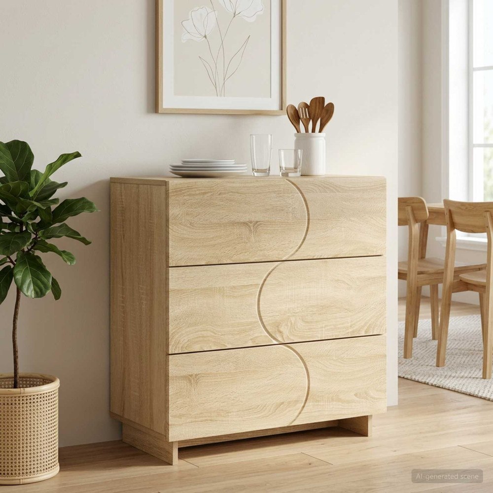 vidaXL Sideboard Sonoma-ek 70 x 38 x 75 cm Konstruerat trä