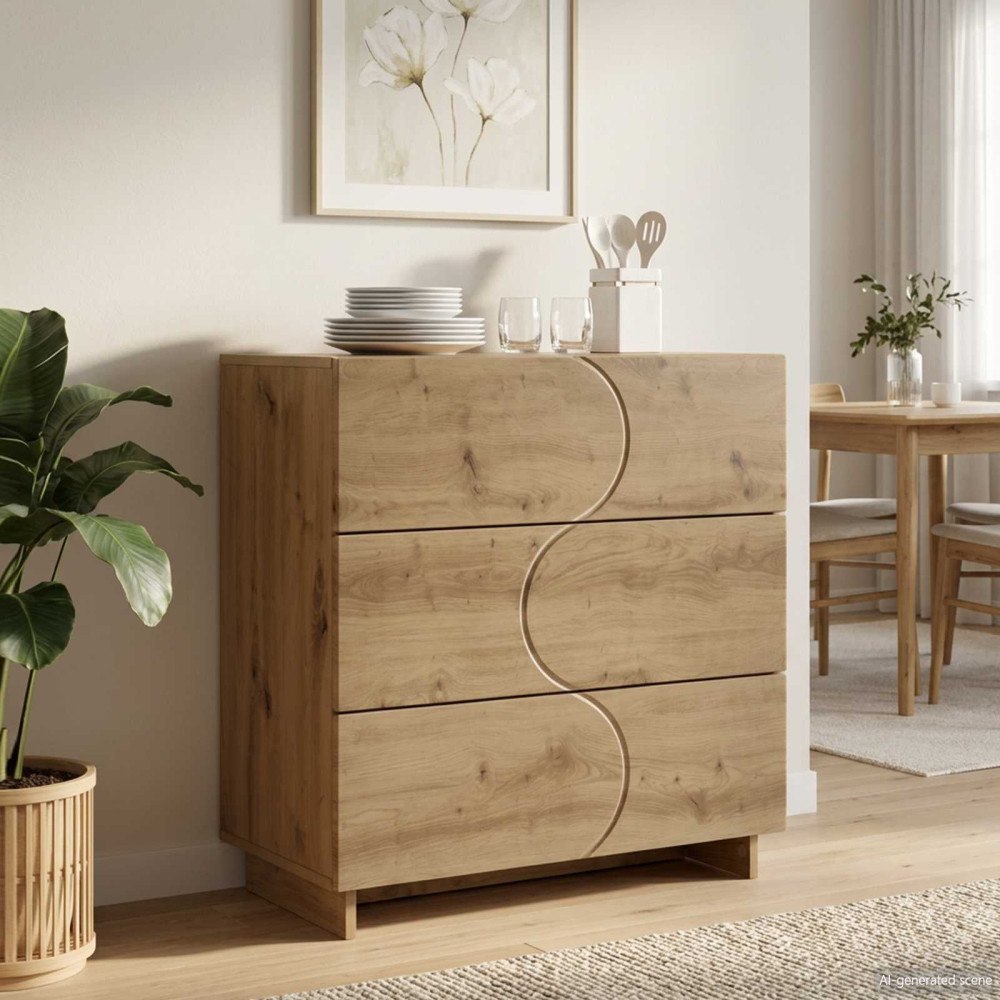 vidaXL Sideboard Artisan-ek 70 x 38 x 75 cm Konstruerat trä