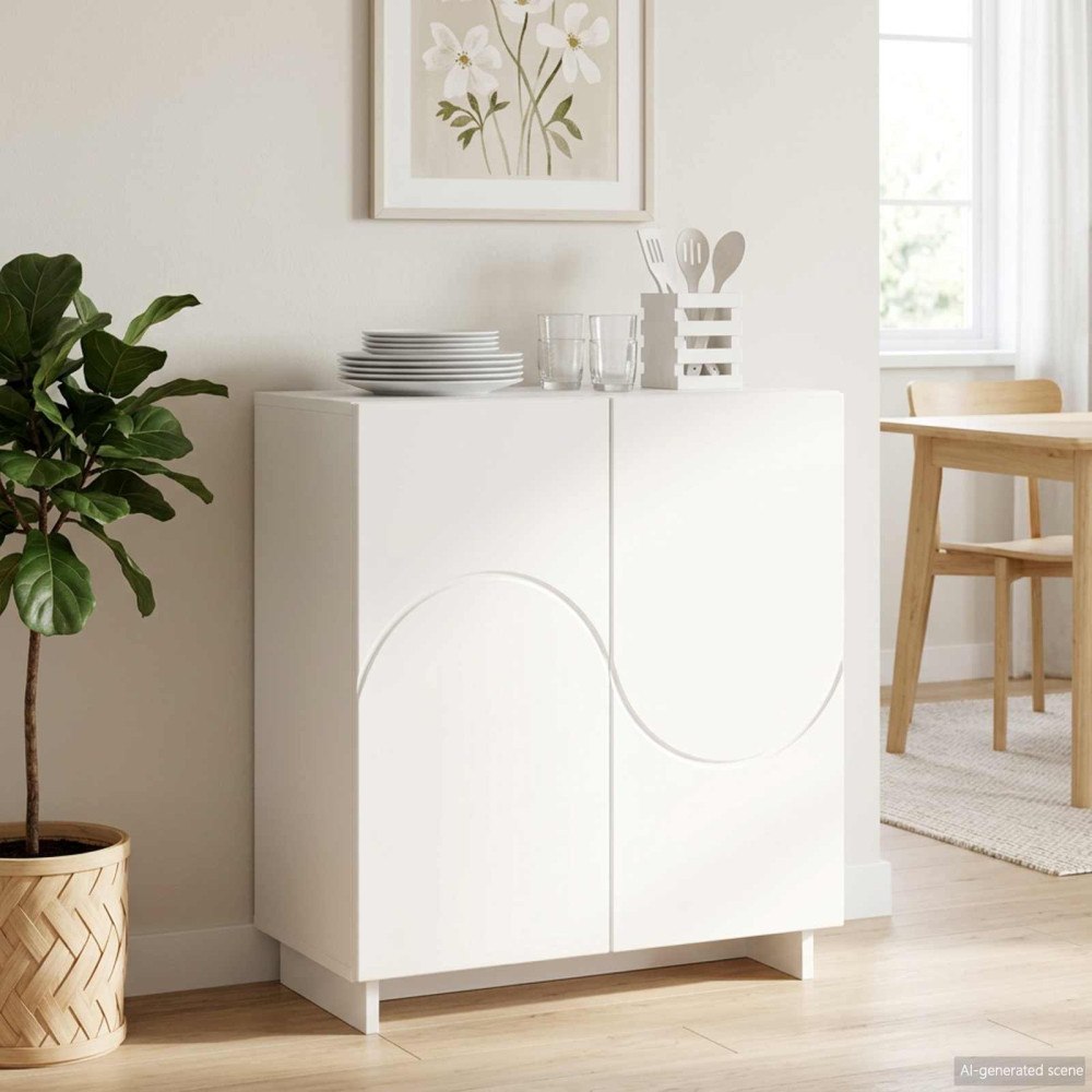 vidaXL Skänk Vit 67 x 34,5 x 75 cm Konstruerat trä