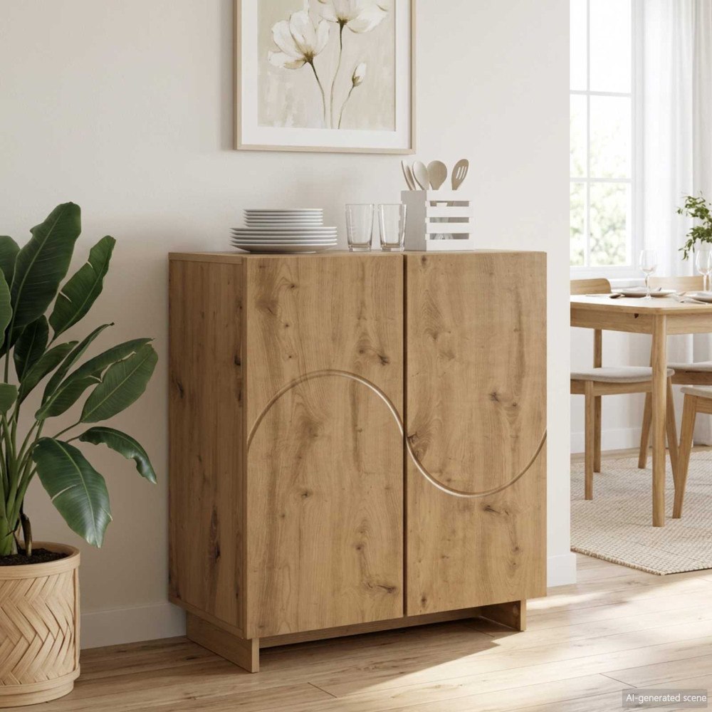 vidaXL Skänk Artisan-ek 67 x 34,5 x 75 cm Konstruerat trä