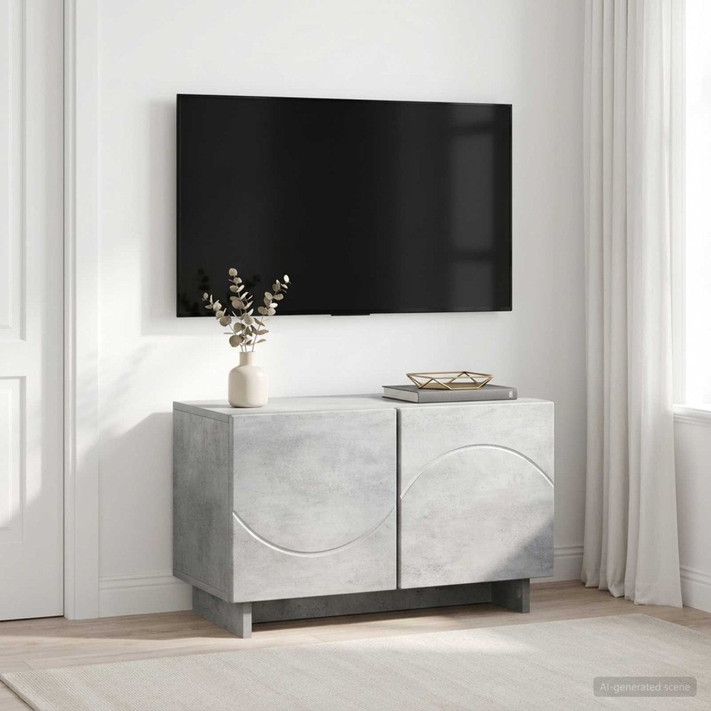 vidaXL TV-bänk 60 x 34.5 x 40 cm Betonggrå Konstruerat trä