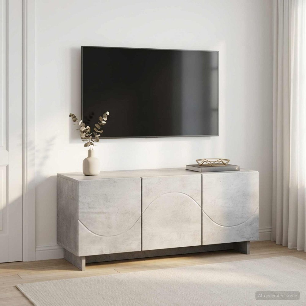vidaXL TV-bänk 90 x 34.5 x 40 cm Betonggrå Konstruerat trä