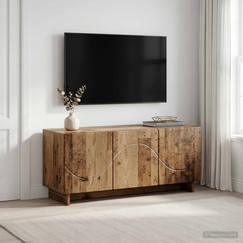 vidaXL TV-bänk 90 x 34.5 x 40 cm Gammalt trä Konstruerat trä