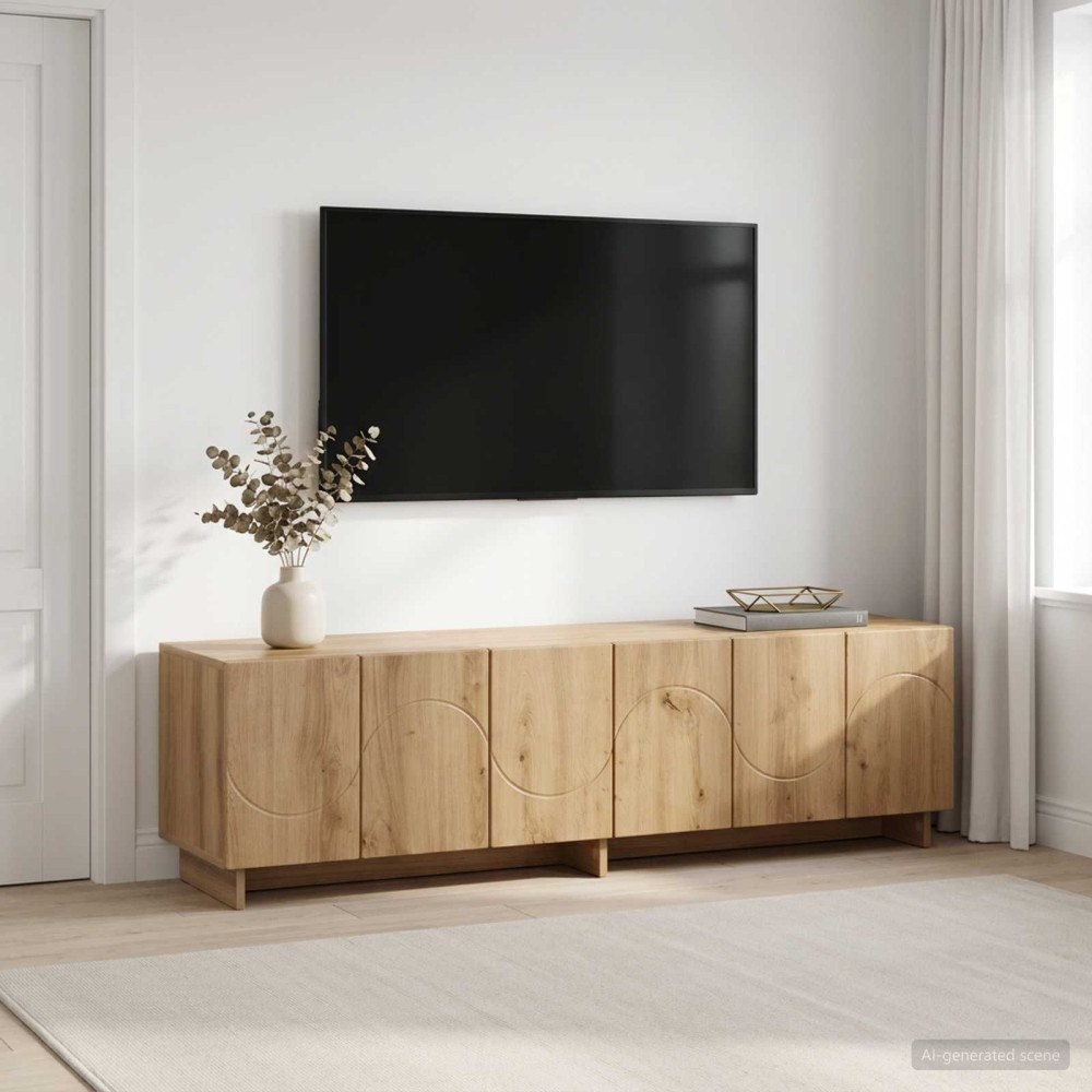 vidaXL TV-bänk 140 x 34.5 x 40 cm Artisan-ek Konstruerat trä