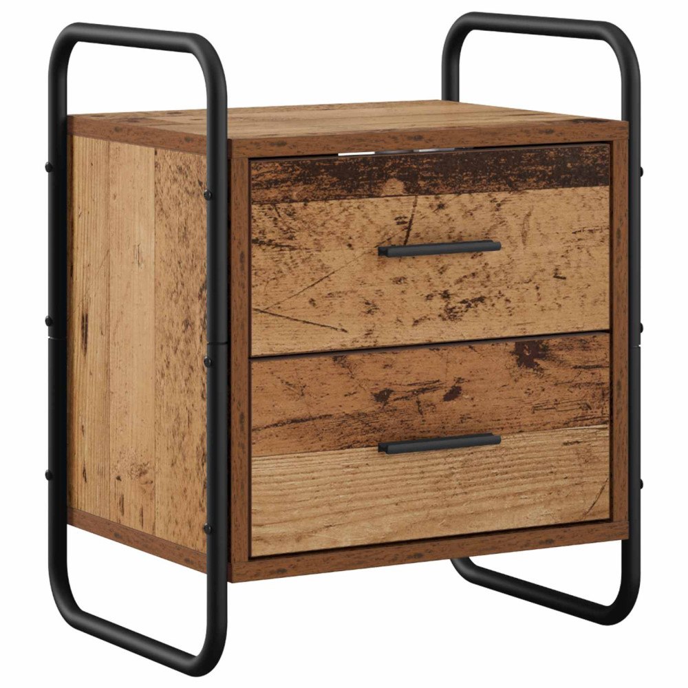 vidaXL Hängande Sängbord Gammalt trä 40 x 30 x 50 cm Konstruerat trä