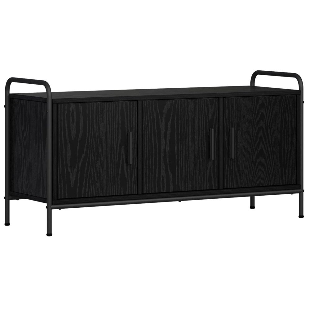 vidaXL TV-skåp 79,5 x 33 x 50 cm Svart ek Konstruerat trä
