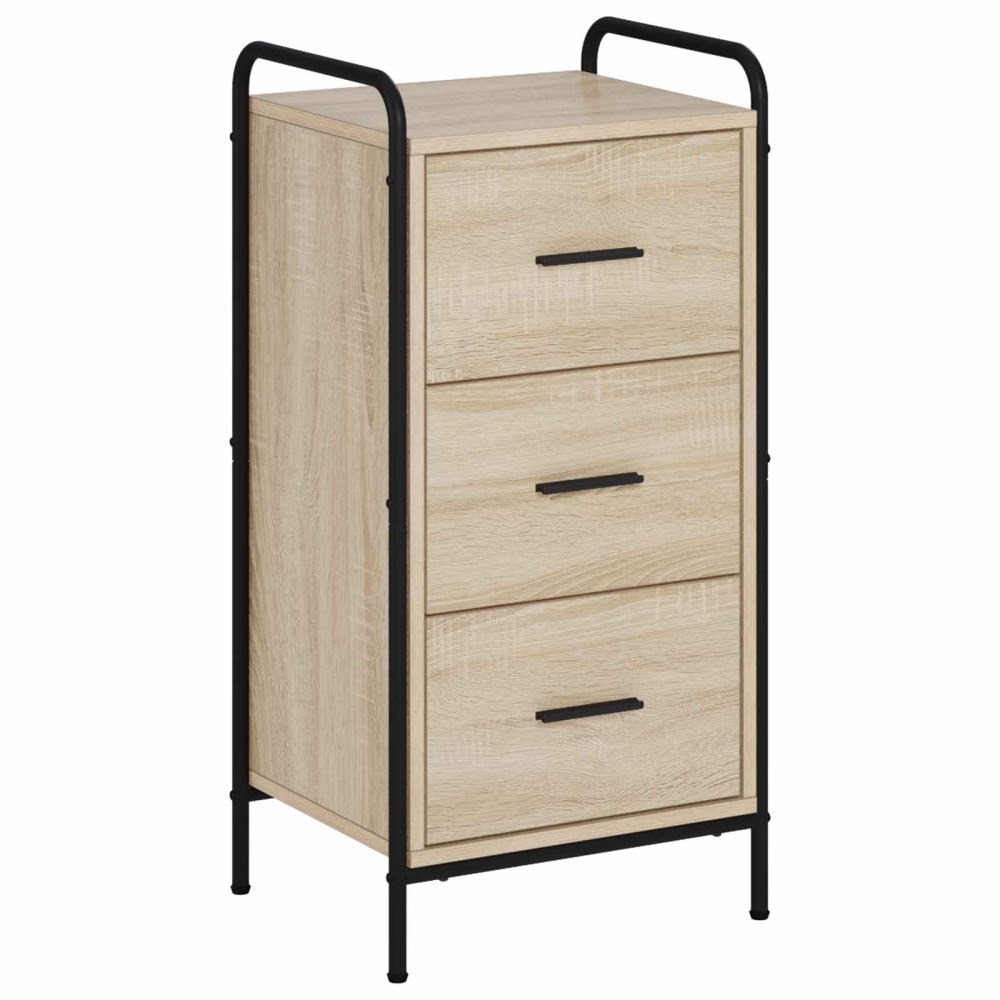 vidaXL Sideboard Sonoma-ek 97 x 33 x 81 cm Konstruerat trä