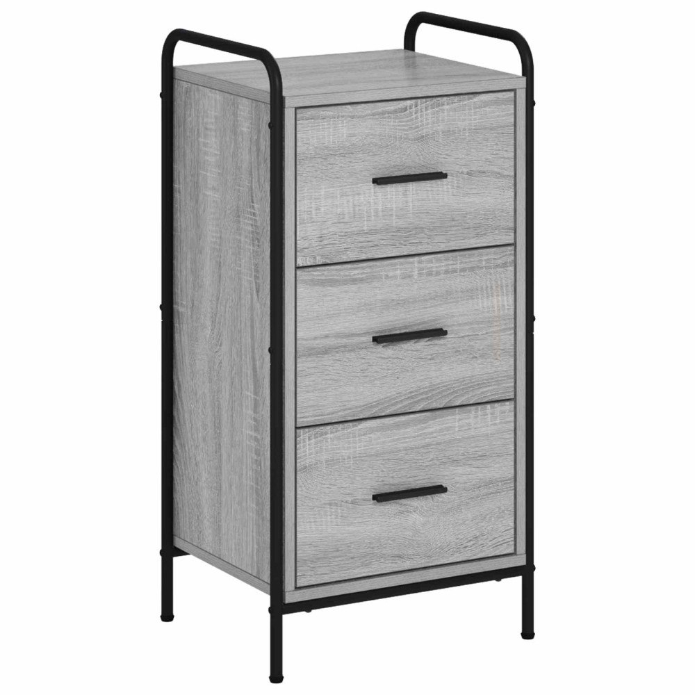 vidaXL Sideboard Grå Sonoma 97 x 33 x 81 cm Konstruerat trä