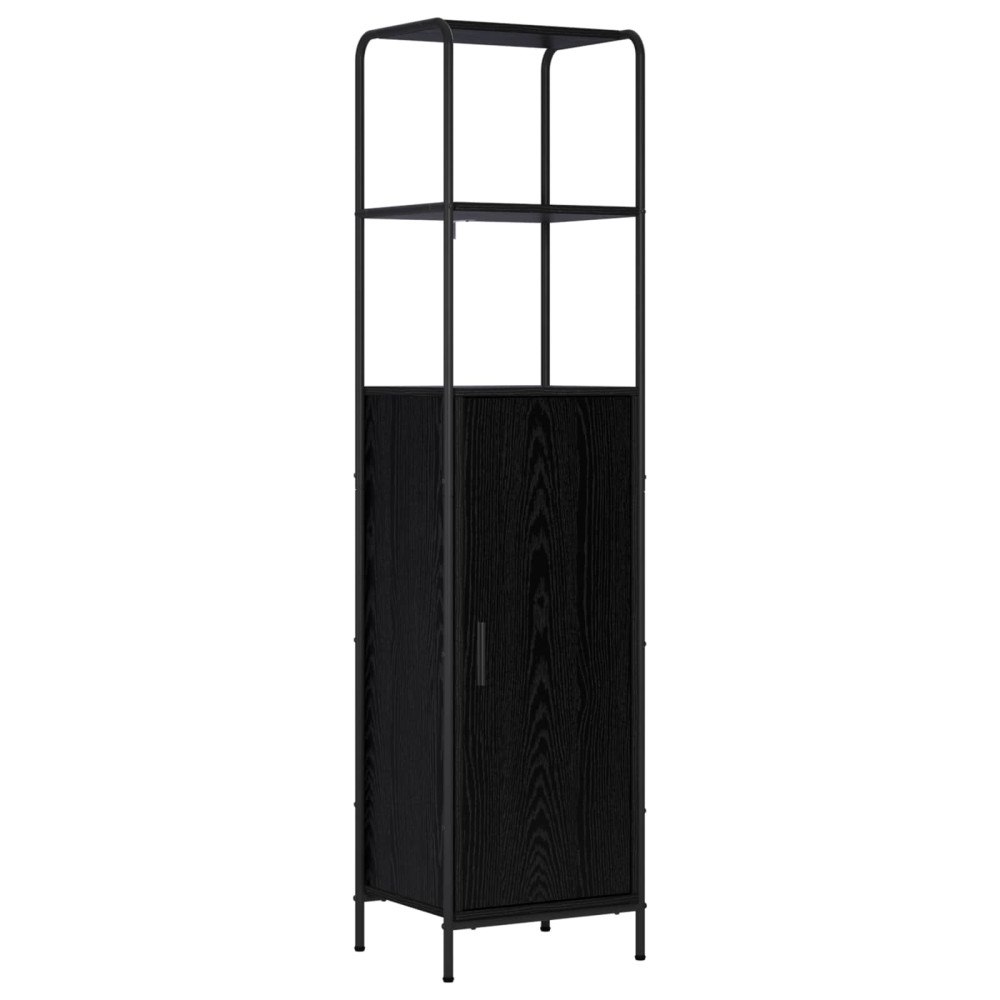 vidaXL Skåp Svart ek 40 x 33 x 161 cm Konstruerat trä