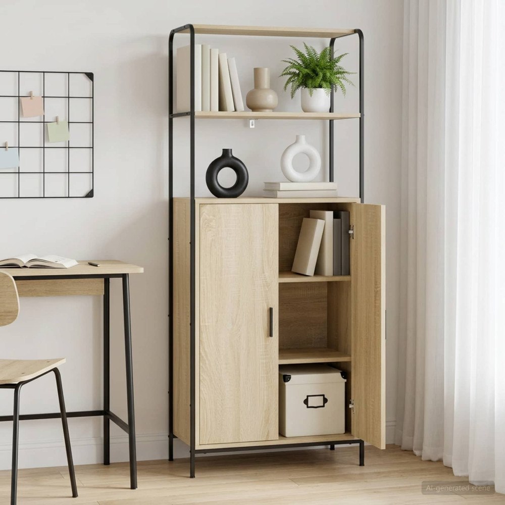 vidaXL Skåp Sonoma-ek 40 x 33 x 161 cm Konstruerat trä