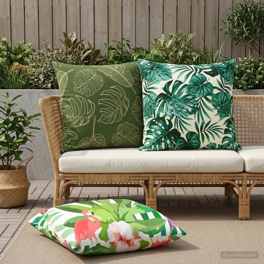 vidaXL Kuddöverdrag 2 st HEERLEN Flerfärgsdesign 80 x 80 cm Polyester