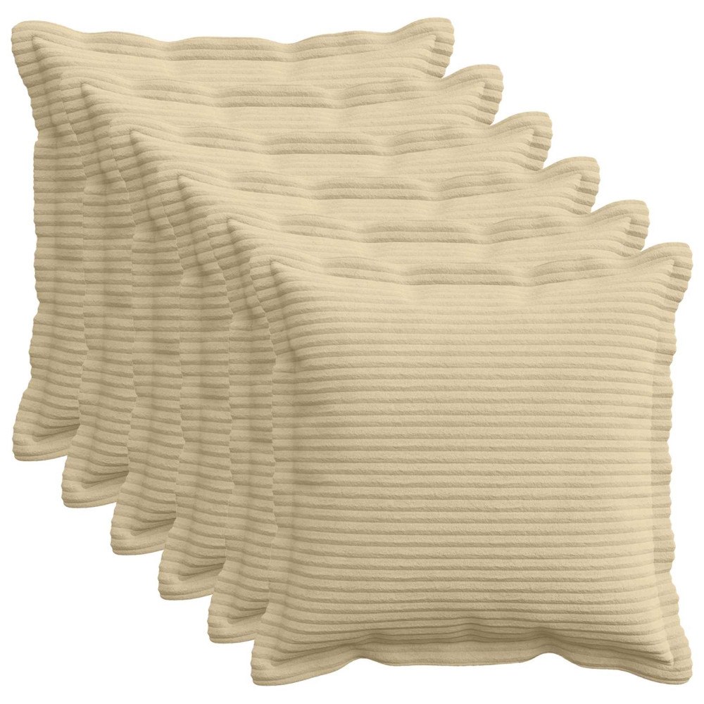 vidaXL Kuddöverdrag 6 st HOUTEN Ljust gröngrå 35 x 35 cm manchester