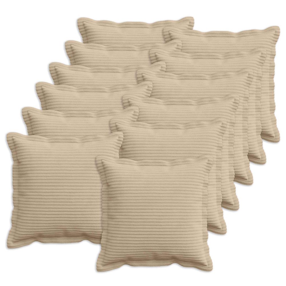 vidaXL Kuddöverdrag 12 st HOUTEN Taupe 40 x 40 cm manchester