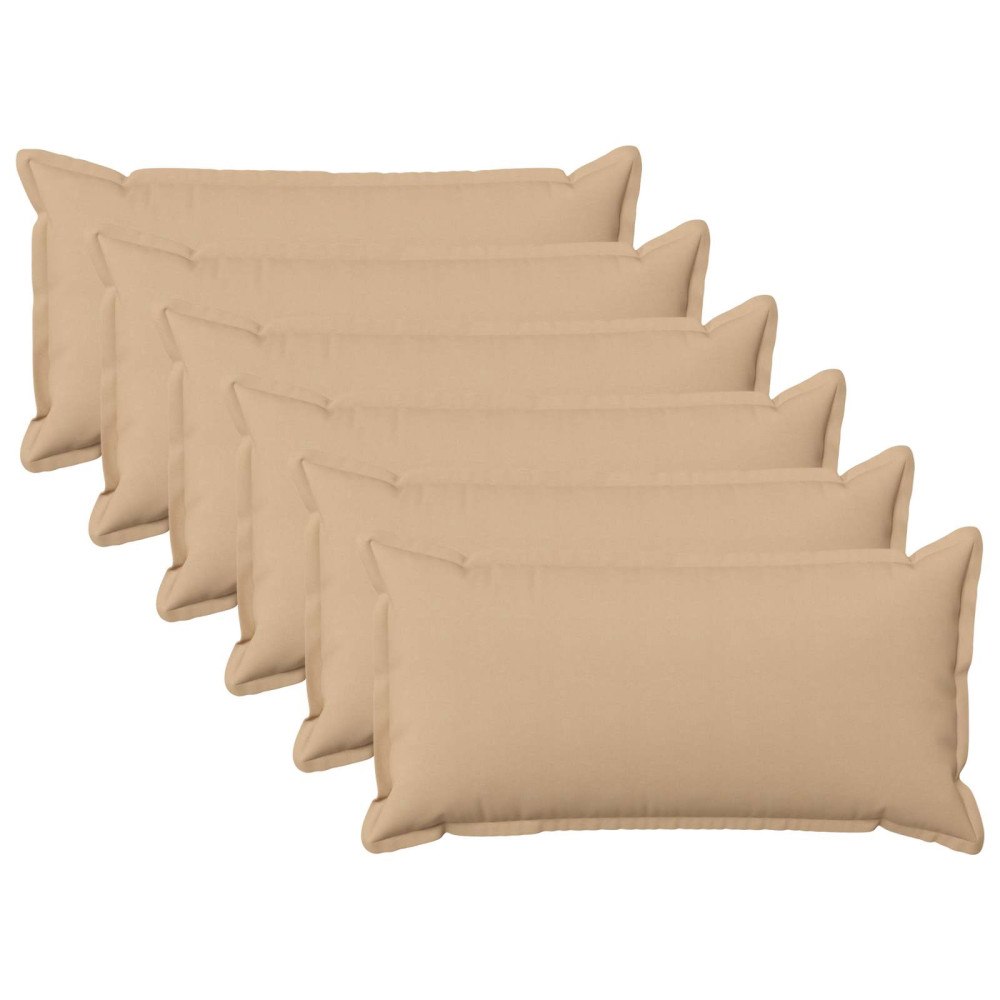 vidaXL Kuddöverdrag 6 st HOUTEN Gräddvit 40 x 80 cm Faux Linne