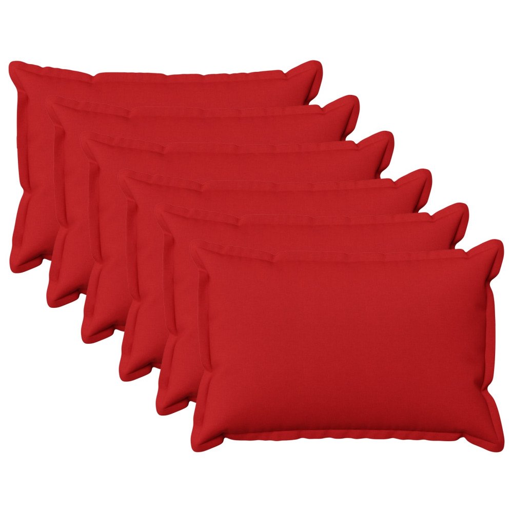 vidaXL Kudde med kudde HOUTEN 6 st Röd Faux Linne