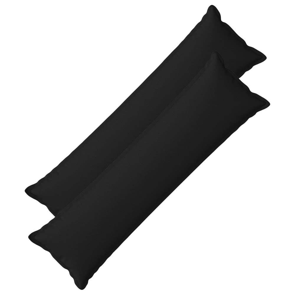 vidaXL Kudde med kudde HOUTEN 2 st Svart Faux Linne