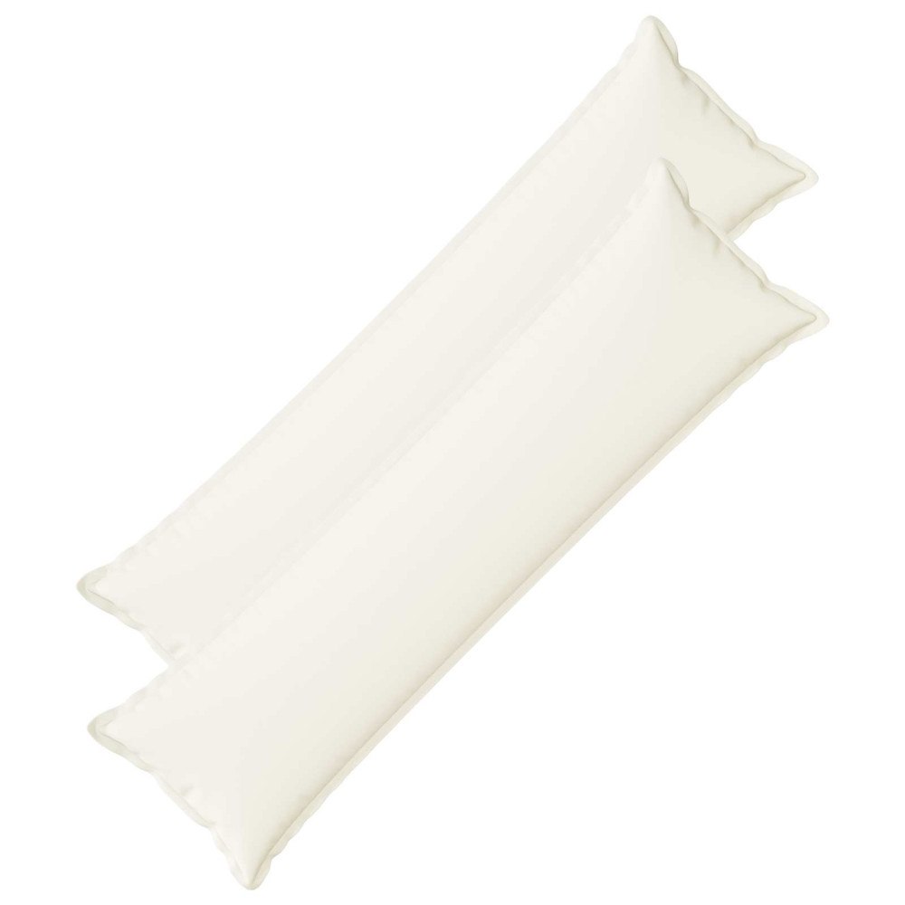 vidaXL Kudde med kudde HOUTEN 2 st Vit Faux Linne