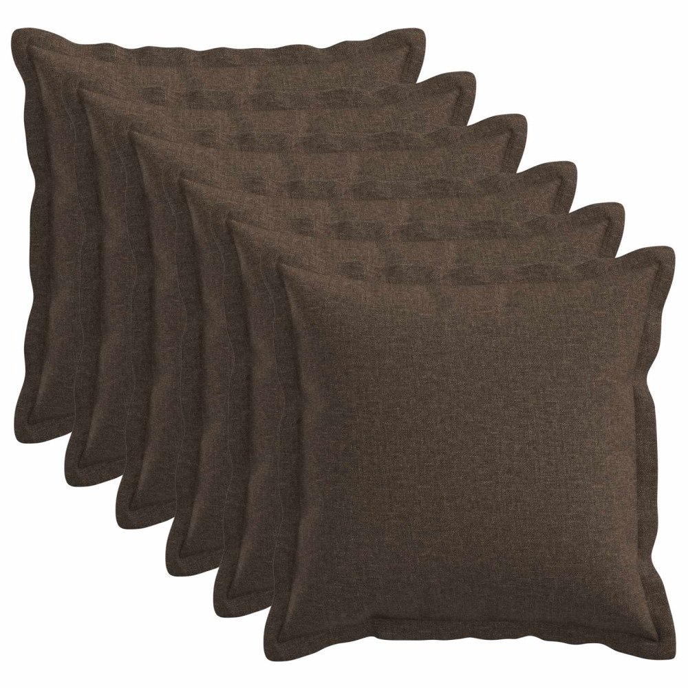 vidaXL Kudde med kudde HOUTEN 6 st Taupe Faux Linne
