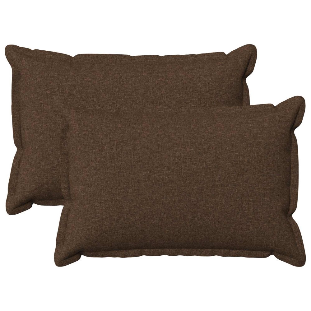 vidaXL Kudde med kudde HOUTEN 2 st Brun Faux Linne