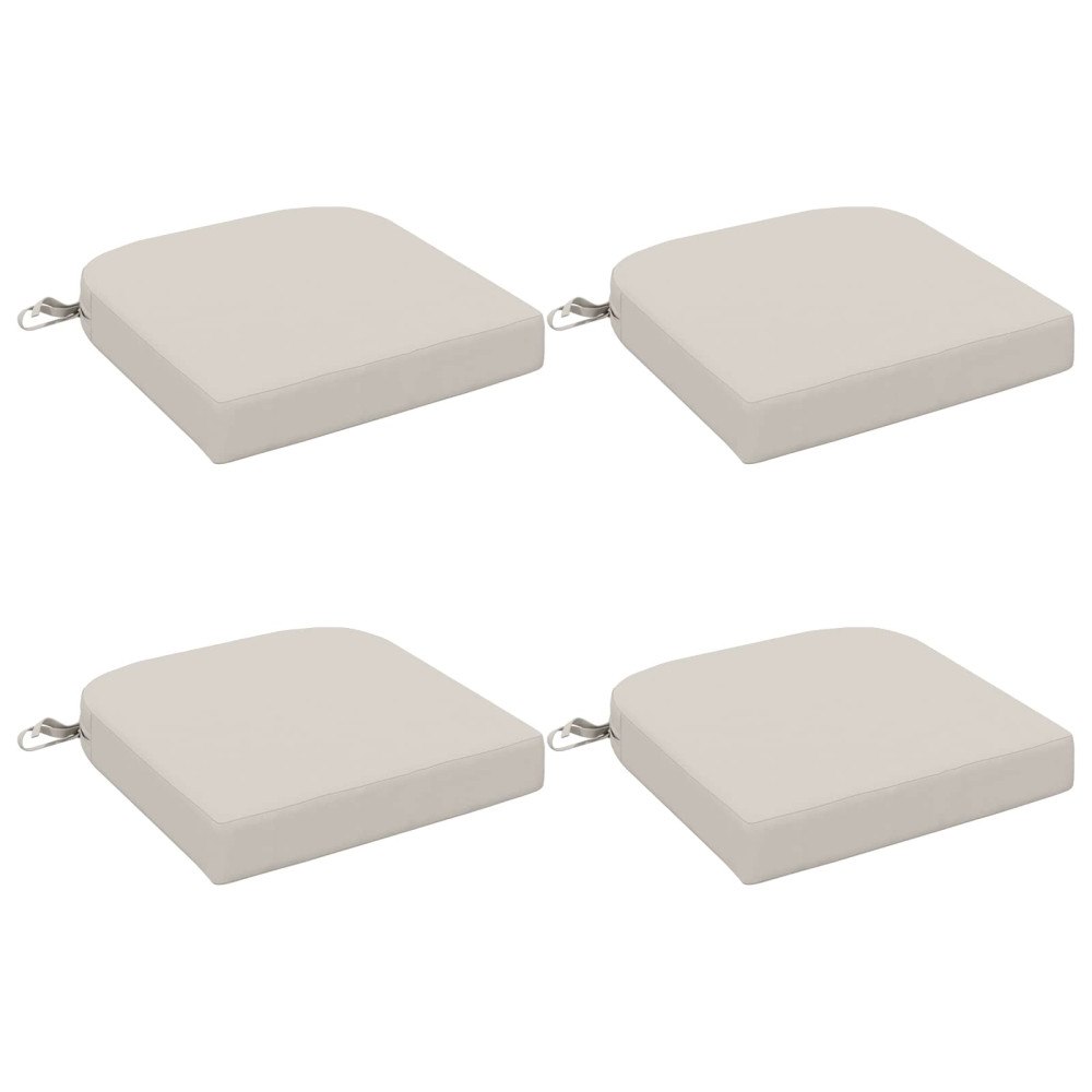 vidaXL 4-delade Sittkuddar SOEST 4 st 100% Polyester Vit