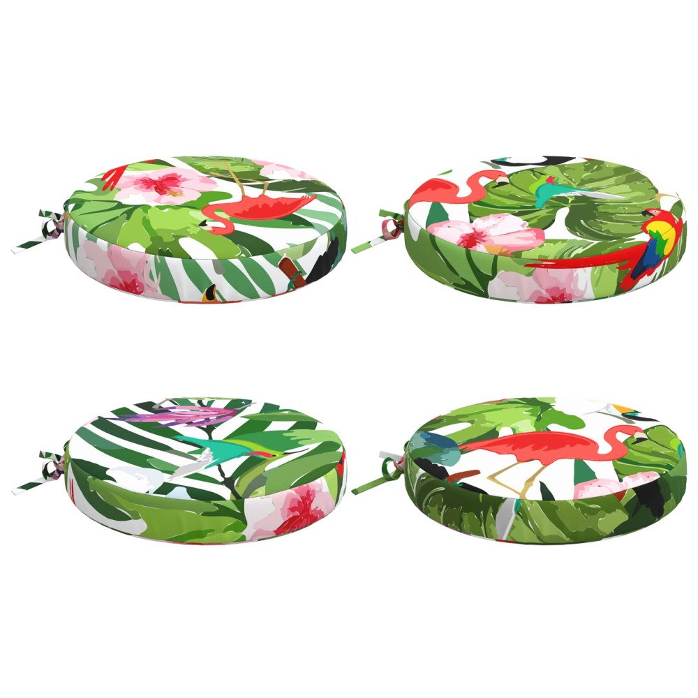 vidaXL 4-delade Sittdynor SOEST 4 st 100% Polyester Flerfärgsdesign