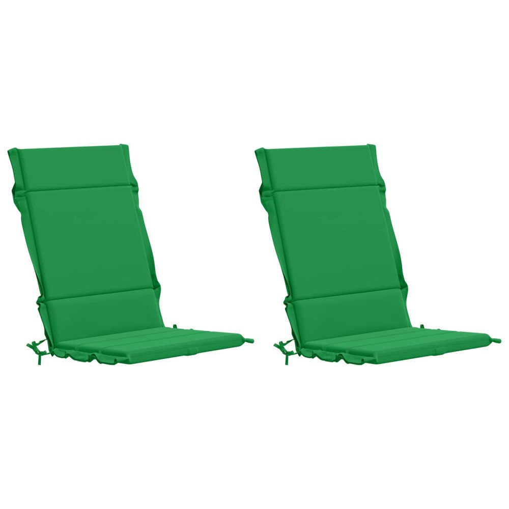 vidaXL 2-delade Höga Ryggstolsdynor GEMERT 2 st 100% Polyester Grön