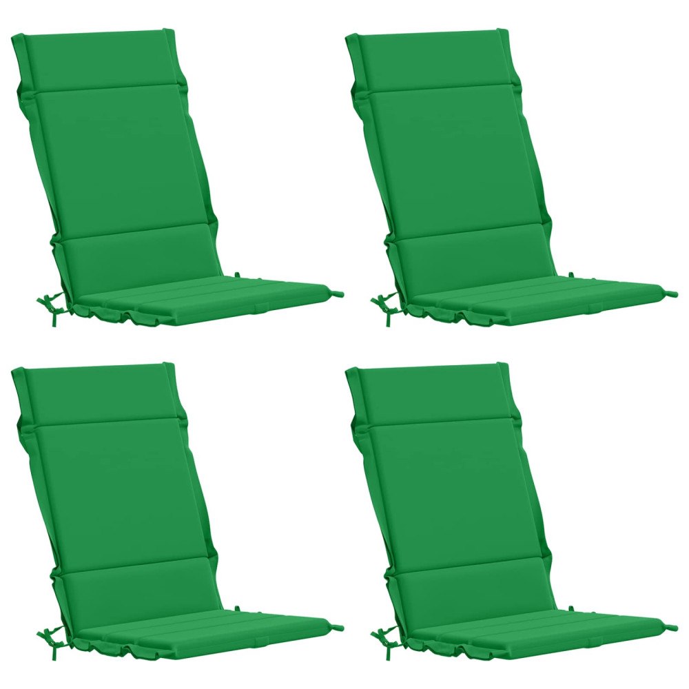 vidaXL 4-delade Höga Ryggstolsdynor GEMERT 4 st 100% Polyester Grön