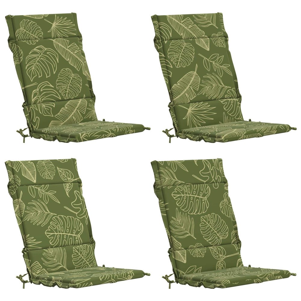vidaXL 4-delade Höga Ryggstolsdynor GEMERT 4 st 100% Polyester