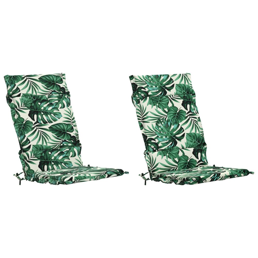vidaXL 2-delade Höga Ryggstolsdynor GEMERT 2 st 100% Polyester