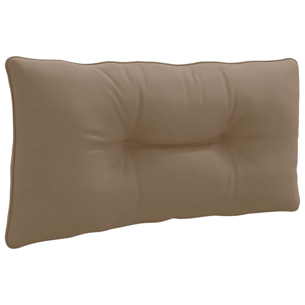 vidaXL Ryggkudde PUTTEN 100% Polyester Taupe 70 x 40 x 10 cm